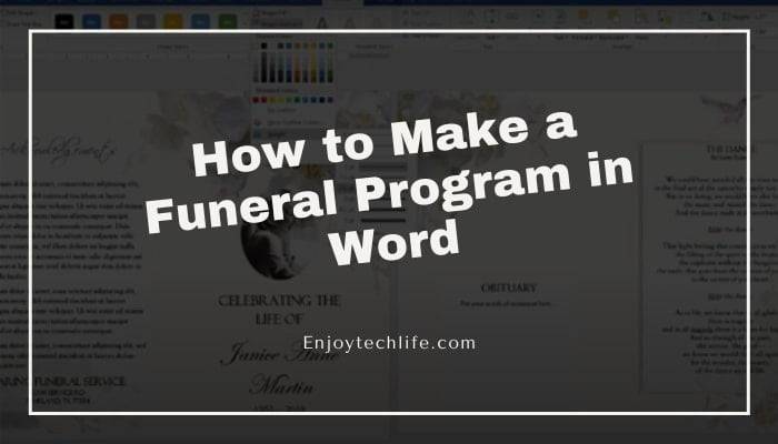 How to Make a Funeral Program in Word
