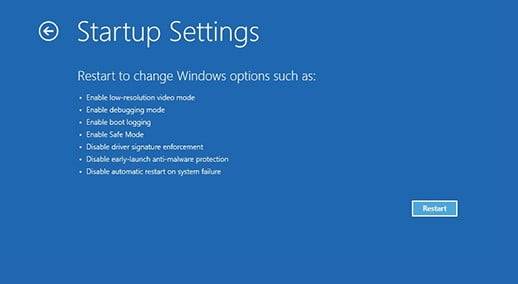 startup setting windows