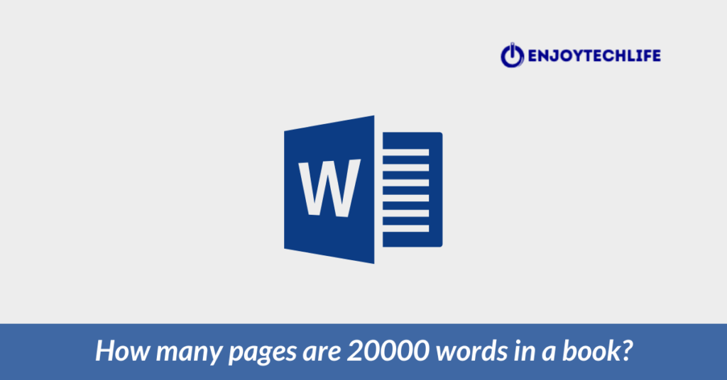 How many pages are 20000 words in a book?