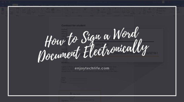 How to Sign a Word Document Electronically