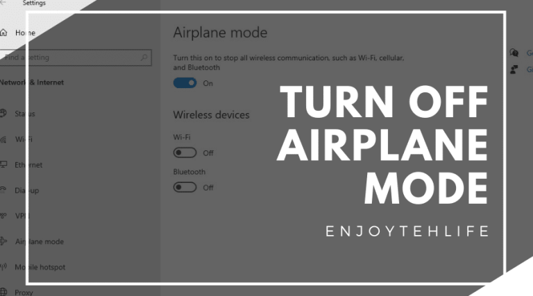 How to Turn Off Airplane Mode on Laptop