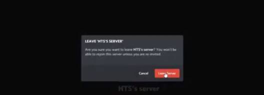 leave server button