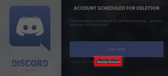 restore your Discord account