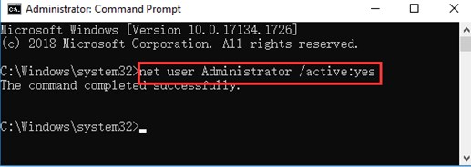 Command Prompt on Windows 10