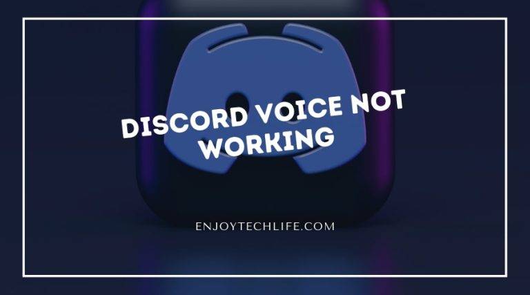 Discord Voice Not Working