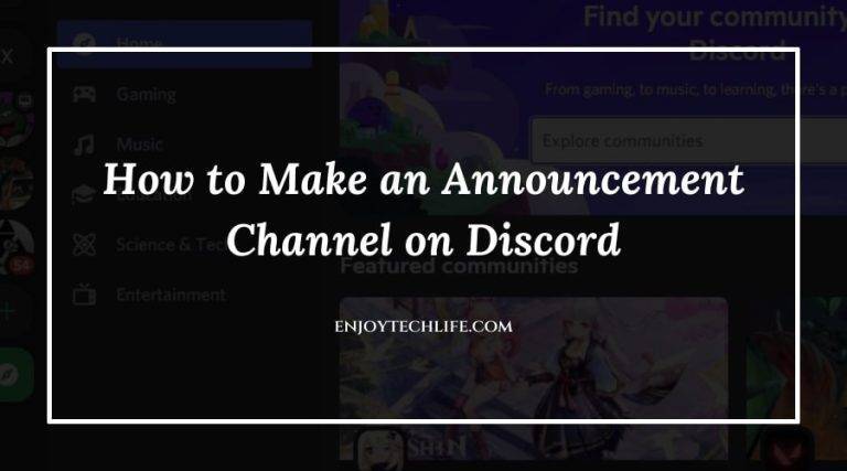 How to Make an Announcement Channel on Discord