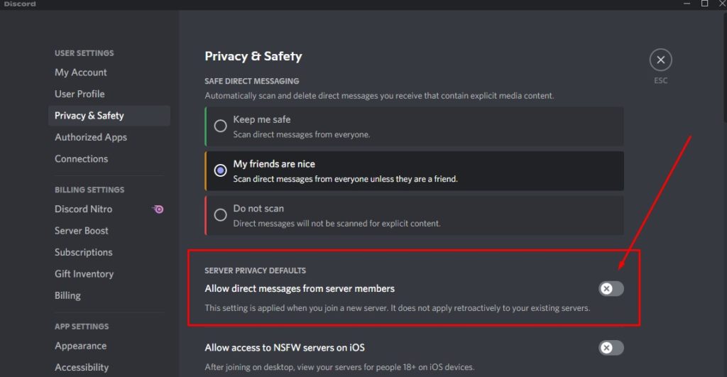 Spam Messages on Discord