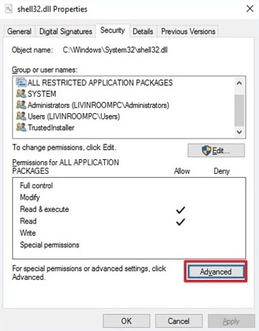 Modify the Permissions of Files on Windows 10