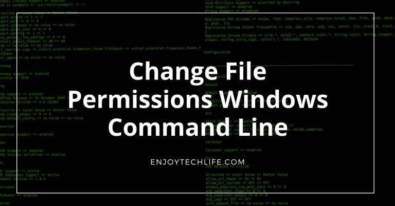 Change File Permissions Windows Command Line