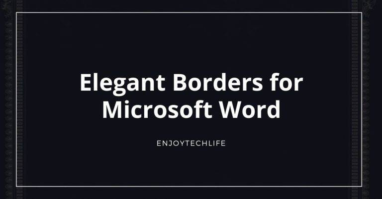 Elegant Borders for Microsoft Word