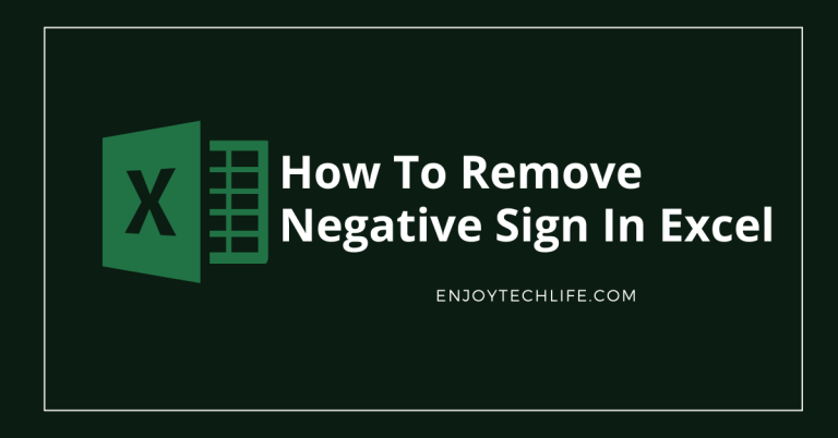 How to Remove Negative Sign in Excel How To Remove Negative Sign In Excel