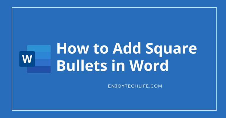 How to Add Square Bullets in Word