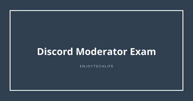 Discord Moderator Exam