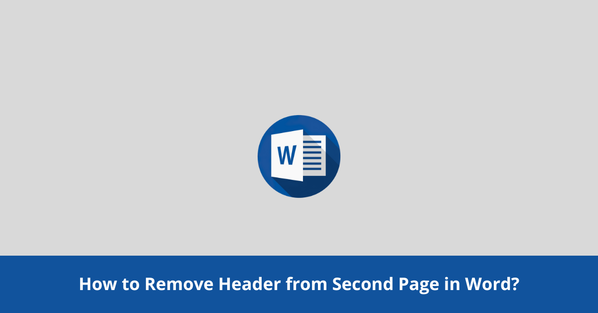 removing header from second page of word document