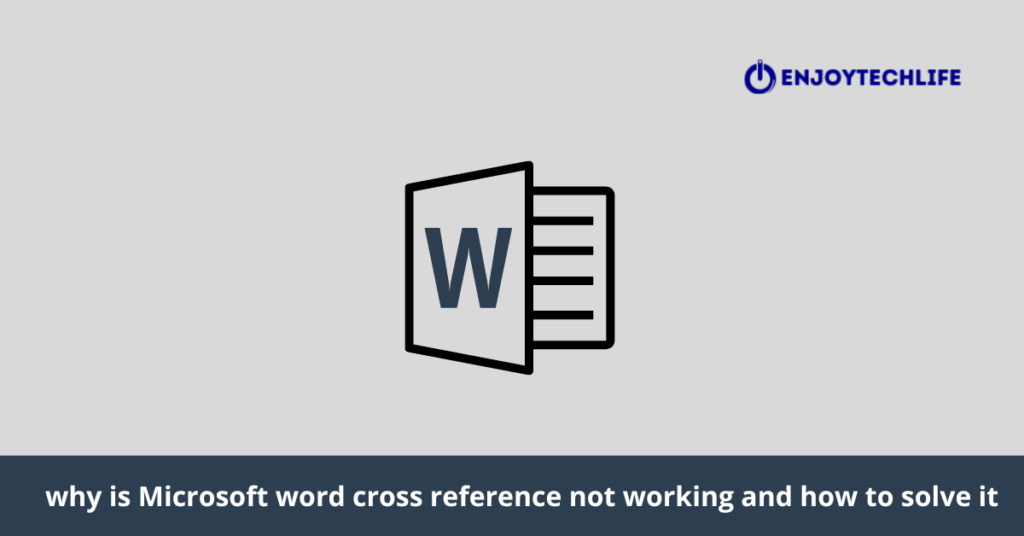 word cross reference not working