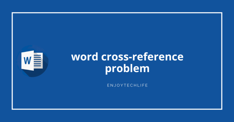 word cross-reference problem